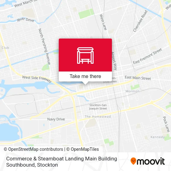 Mapa de Commerce & Steamboat Landing Main Building Southbound