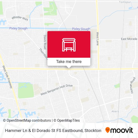 Hammer Ln & El Dorado St FS Eastbound map