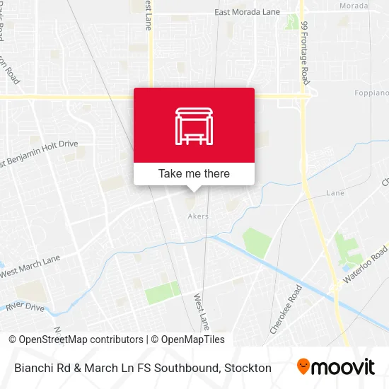 Mapa de Bianchi Rd & March Ln FS Southbound