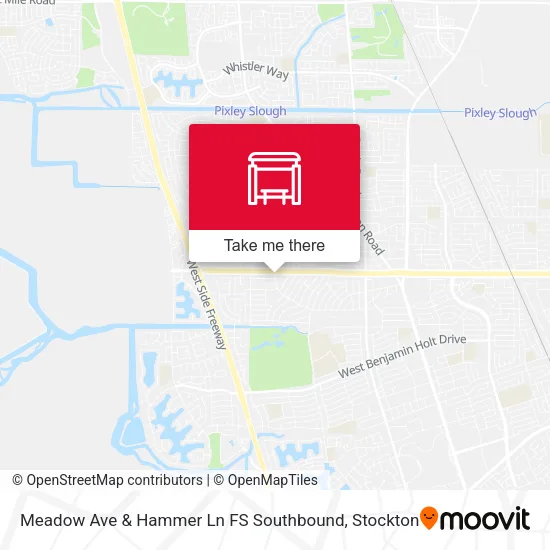Mapa de Meadow Ave & Hammer Ln FS Southbound