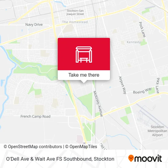 Mapa de O'Dell Ave & Wait Ave FS Southbound