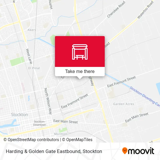 Harding & Golden Gate Eastbound map
