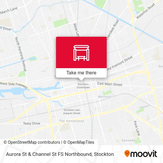 Mapa de Aurora St & Channel St FS Northbound