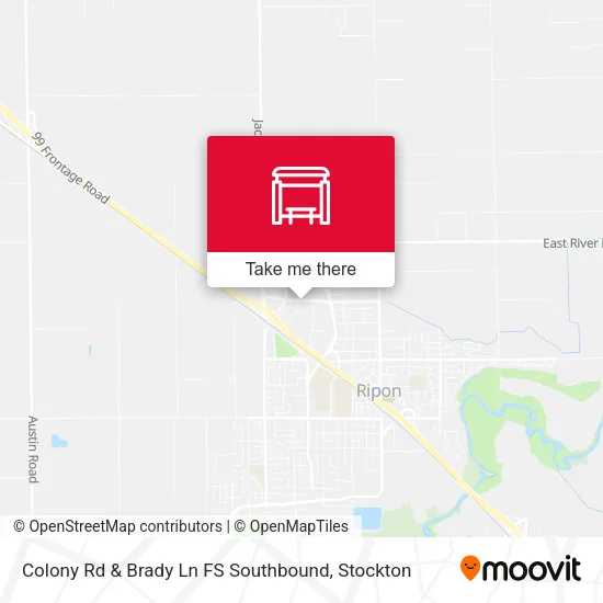Mapa de Colony Rd & Brady Ln FS Southbound