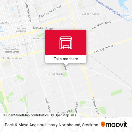 Pock & Maya Angelou Library Northbound map