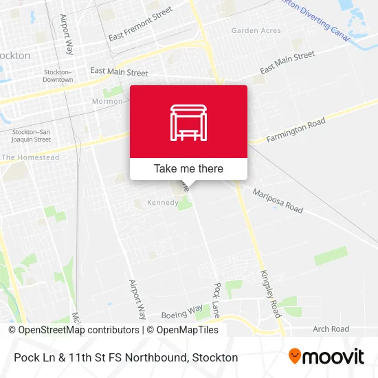 Mapa de Pock Ln & 11th St FS Northbound