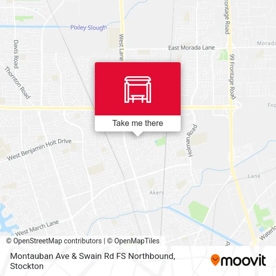 Mapa de Montauban Ave & Swain Rd FS Northbound