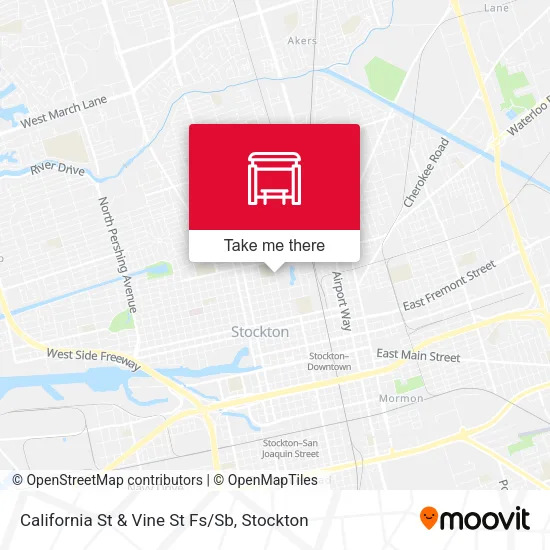 Mapa de California St & Vine St Fs/Sb