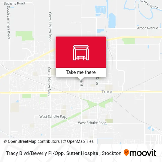 Mapa de Tracy Blvd / Beverly Pl / Opp. Sutter Hospital