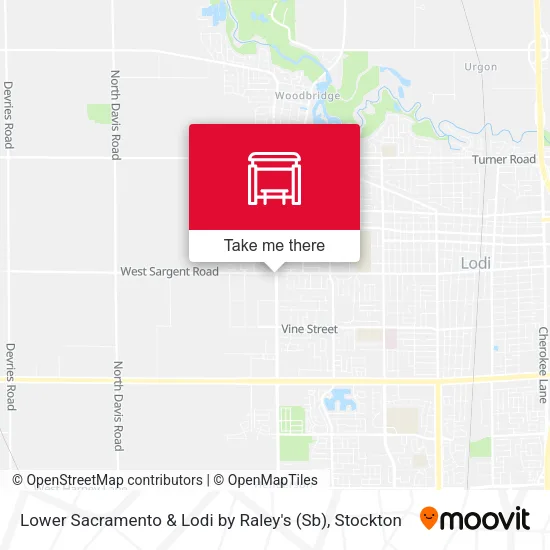 Mapa de Lower Sacramento & Lodi by Raley's (Sb)