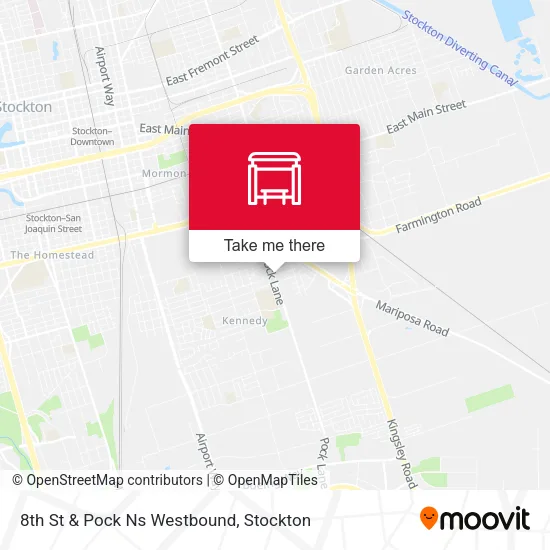 Mapa de 8th St & Pock Ns Westbound
