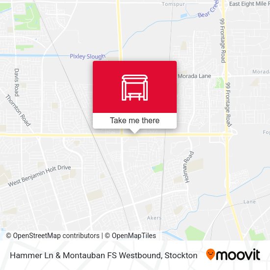 Hammer Ln & Montauban FS Westbound map