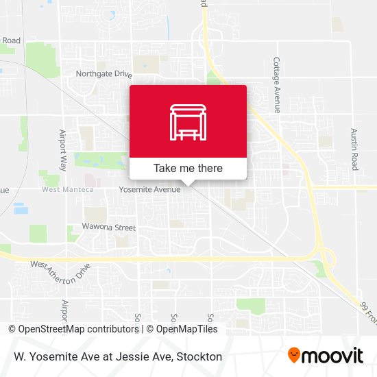 Mapa de W. Yosemite Ave at Jessie Ave