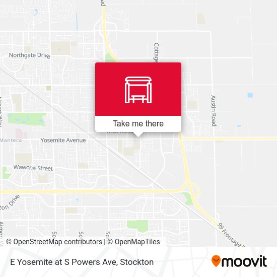 E Yosemite at S Powers Ave map