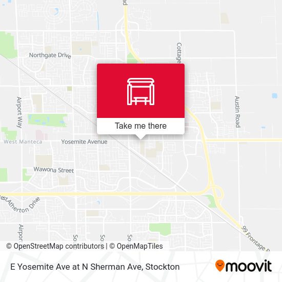 E Yosemite Ave at N Sherman Ave map