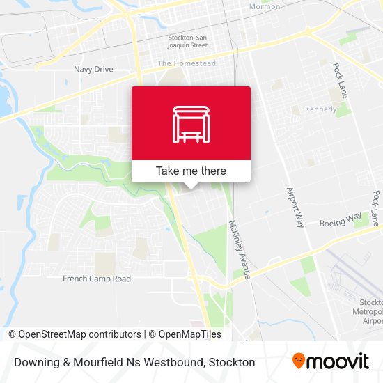 Downing & Mourfield Ns Westbound map