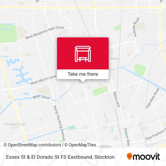 Essex St & El Dorado St FS Eastbound map