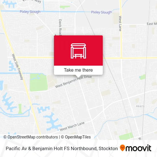 Mapa de Pacific Av & Benjamin Holt FS Northbound