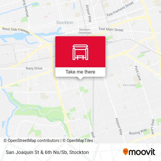 San Joaquin St & 6th Ns/Sb map
