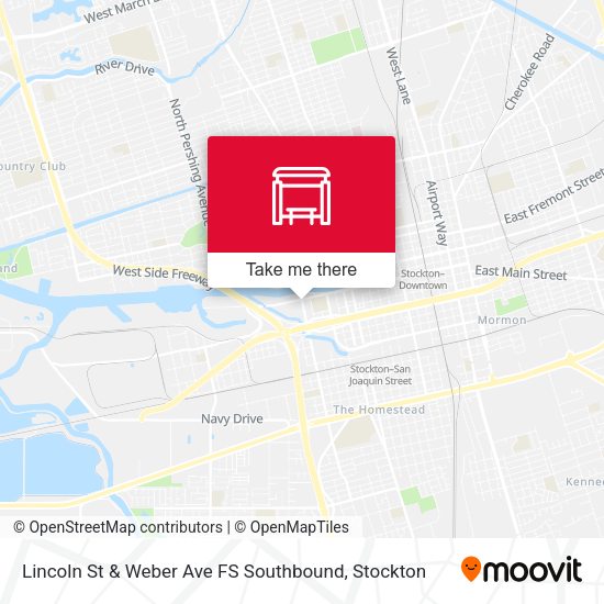 Mapa de Lincoln St & Weber Ave FS Southbound