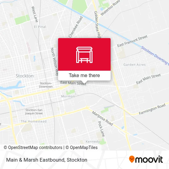 Main & Marsh Eastbound map