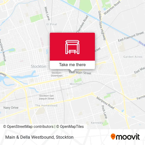 Main & Della Westbound map