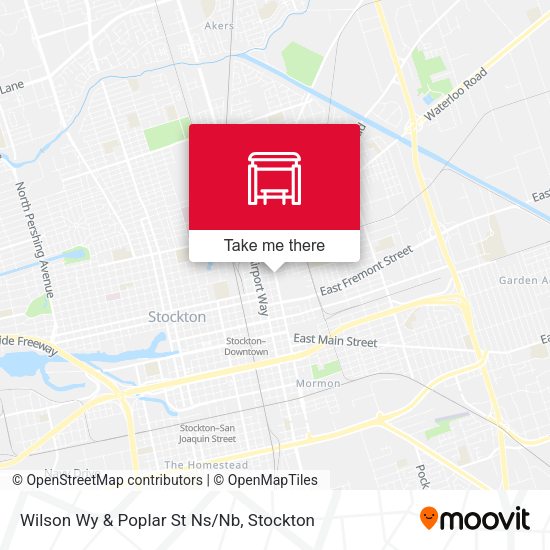Wilson Wy & Poplar St Ns/Nb map