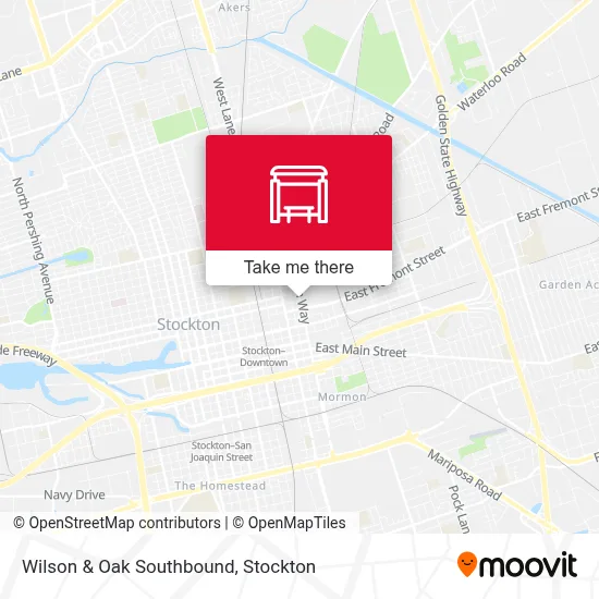 Wilson & Oak Southbound map