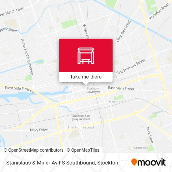 Stanislaus & Miner Av FS Southbound map