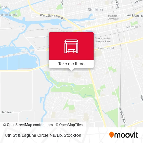 Mapa de 8th St & Laguna Circle Ns/Eb