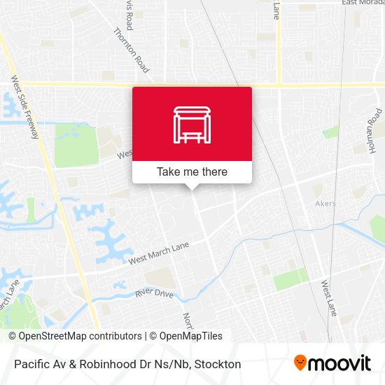 Mapa de Pacific Av & Robinhood Dr Ns / Nb