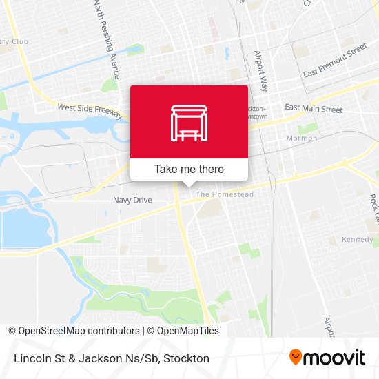 Lincoln St & Jackson Ns/Sb map