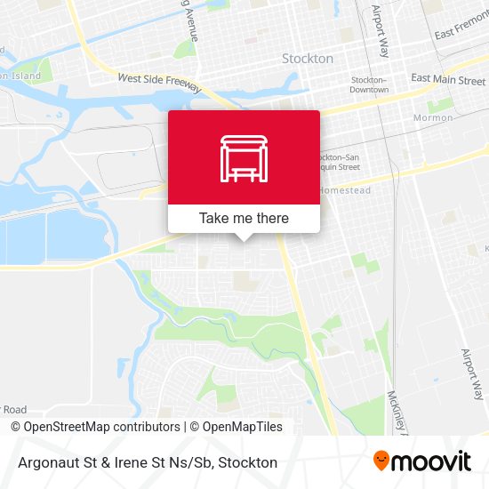 Argonaut St & Irene St Ns/Sb map