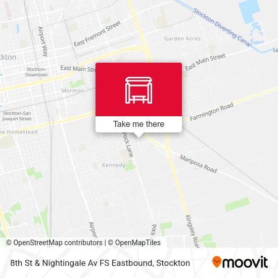 Mapa de 8th St & Nightingale Av FS Eastbound