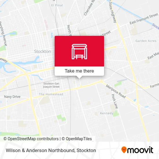 Wilson & Anderson Northbound map