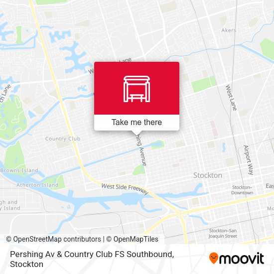 Pershing Av & Country Club FS Southbound map