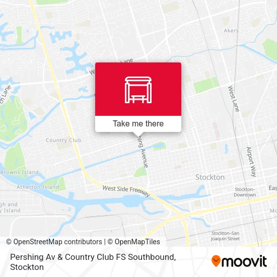 Mapa de Pershing Av & Country Club FS Southbound