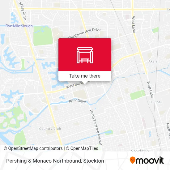 Pershing & Monaco Northbound map