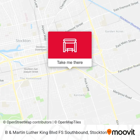 Mapa de B & Martin Luther King Blvd FS Southbound