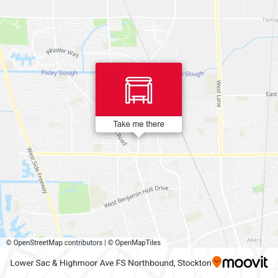 Mapa de Lower Sac & Highmoor Ave FS Northbound