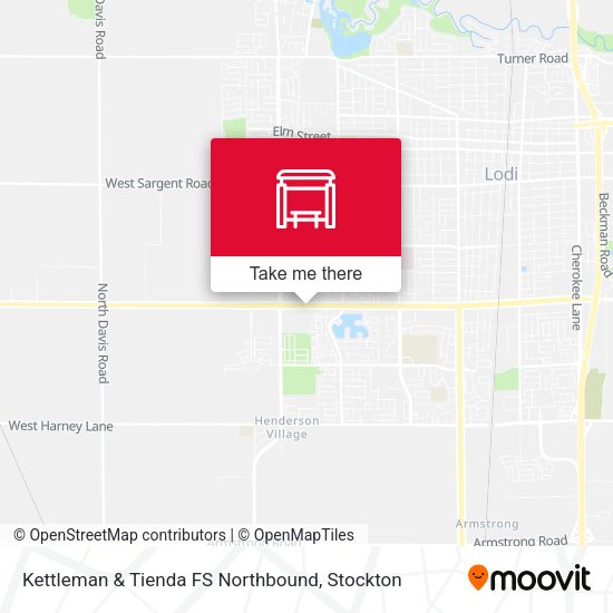 Kettleman & Tienda FS Northbound map