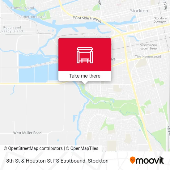 Mapa de 8th St & Houston St FS Eastbound