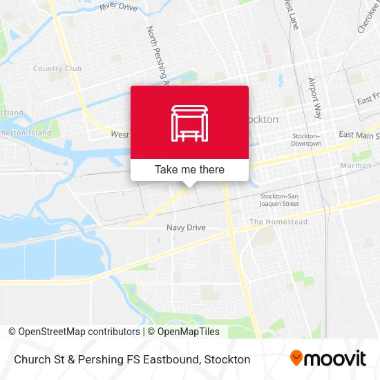 Mapa de Church St & Pershing FS Eastbound