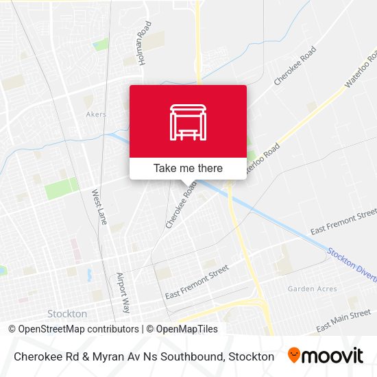 Mapa de Cherokee Rd & Myran Av Ns Southbound