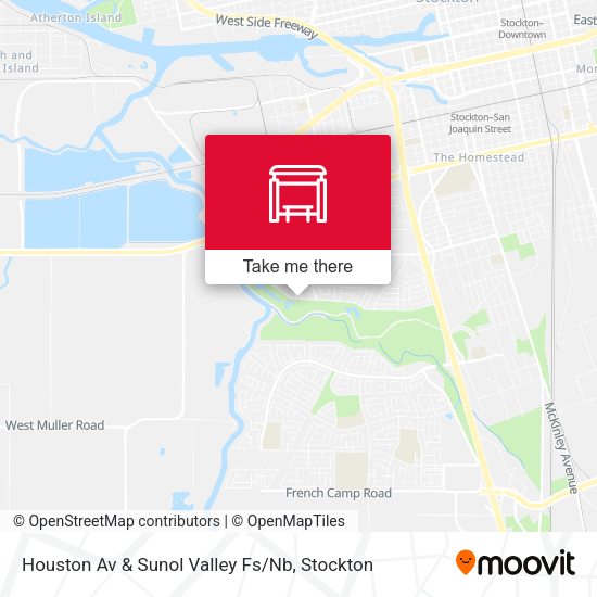 Houston Av & Sunol Valley Fs / Nb map