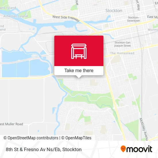 Mapa de 8th St & Fresno Av Ns/Eb