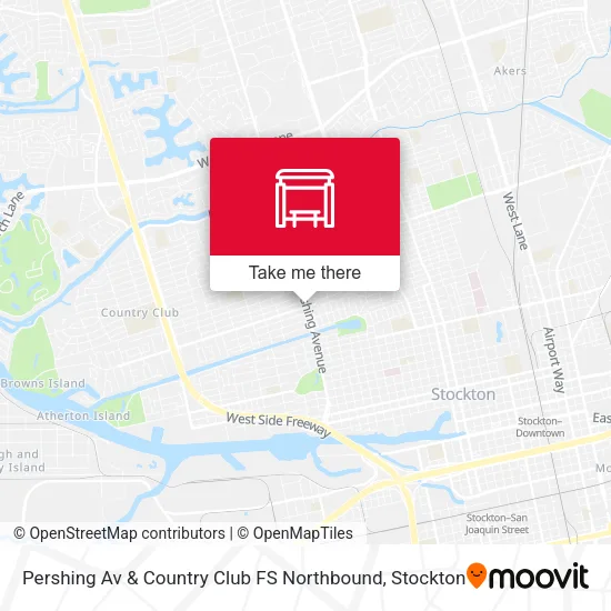 Mapa de Pershing Av & Country Club FS Northbound