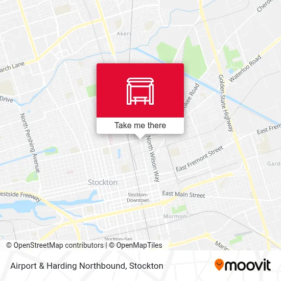 Airport & Harding Northbound map