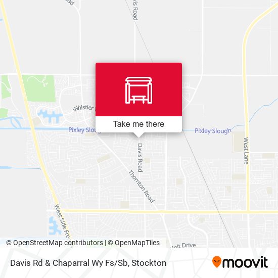 Davis Rd & Chaparral Wy Fs/Sb map