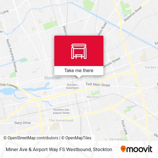Miner Ave & Airport Way FS Westbound map